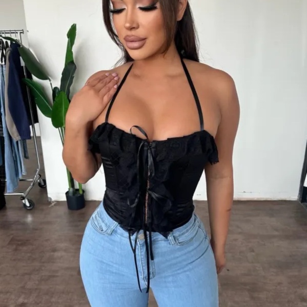 ❗️SALE❗️OOTDFASH black corset top